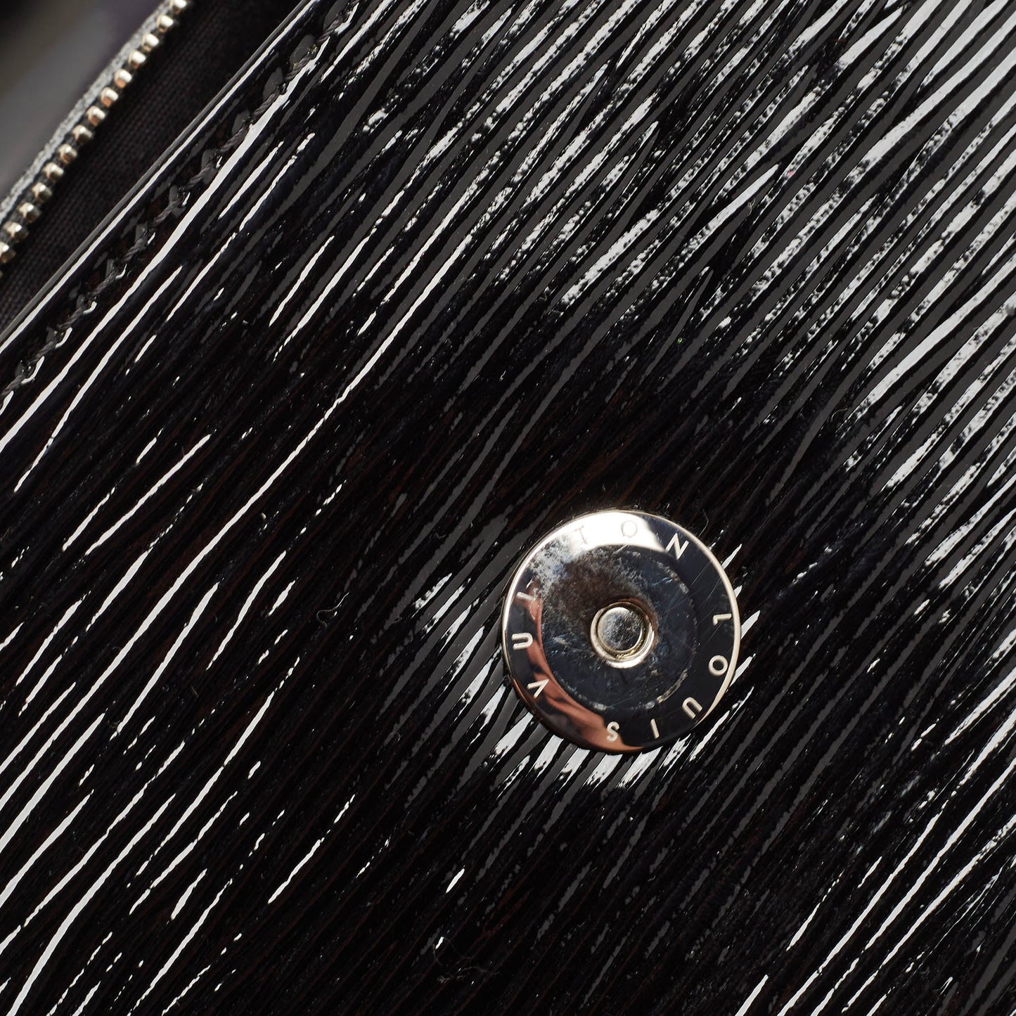 Louis Vuitton Black Electric Epi Leather Sobe Clutch..