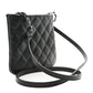 Amelia Lambskin Quilted Crossbody Bag Black