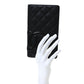 Amelia Calfskin Quilted Cambon Yen Wallet Black