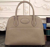 Luxury Hermes Bolide 31cm Togo Leather Light Grey Bag