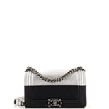 CHANEL Bicolor Boy Flap Bag Calfskin Old Medium