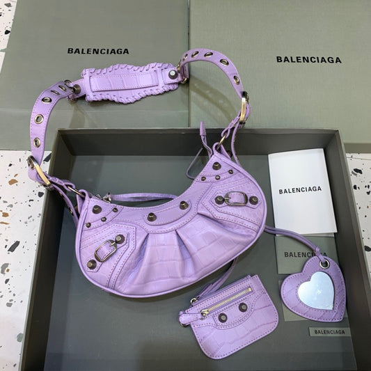 BLN-Ciaga Le Cagole XS Shoulder Bag In Light Purple, For Women,  Bags 10.2in/26Amelia67130923EBY5306