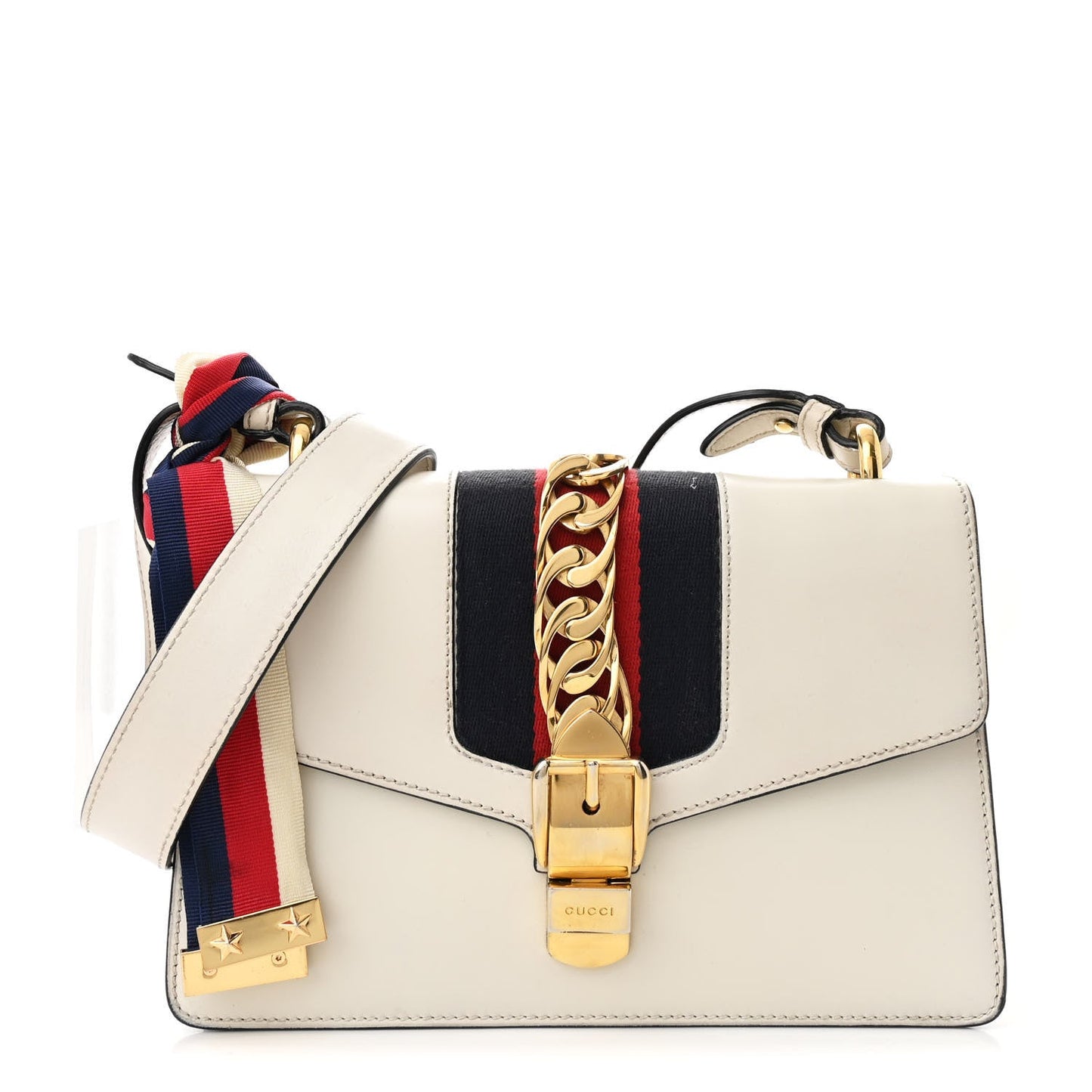 Amelia Calfskin Small Sylvie Shoulder Bag Off White