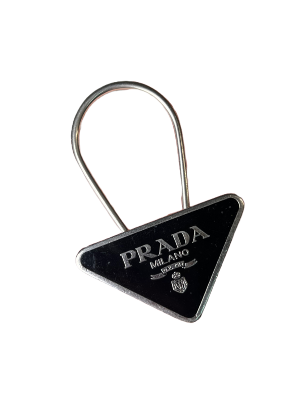 Prada Black Triangle Logo Charm