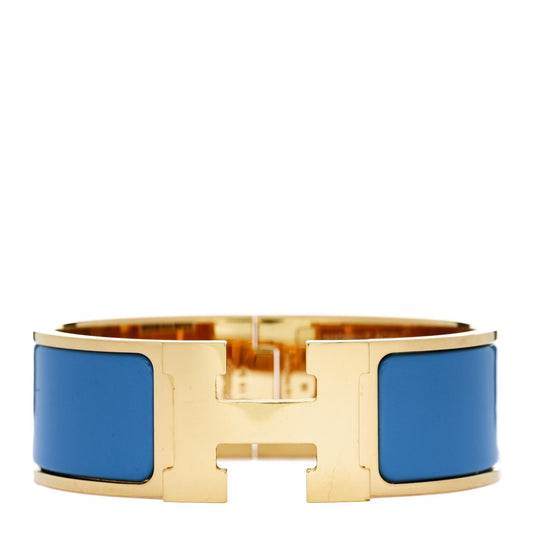 Amelia Enamel Wide Clic Clac H Bracelet PM Bleu Cielo