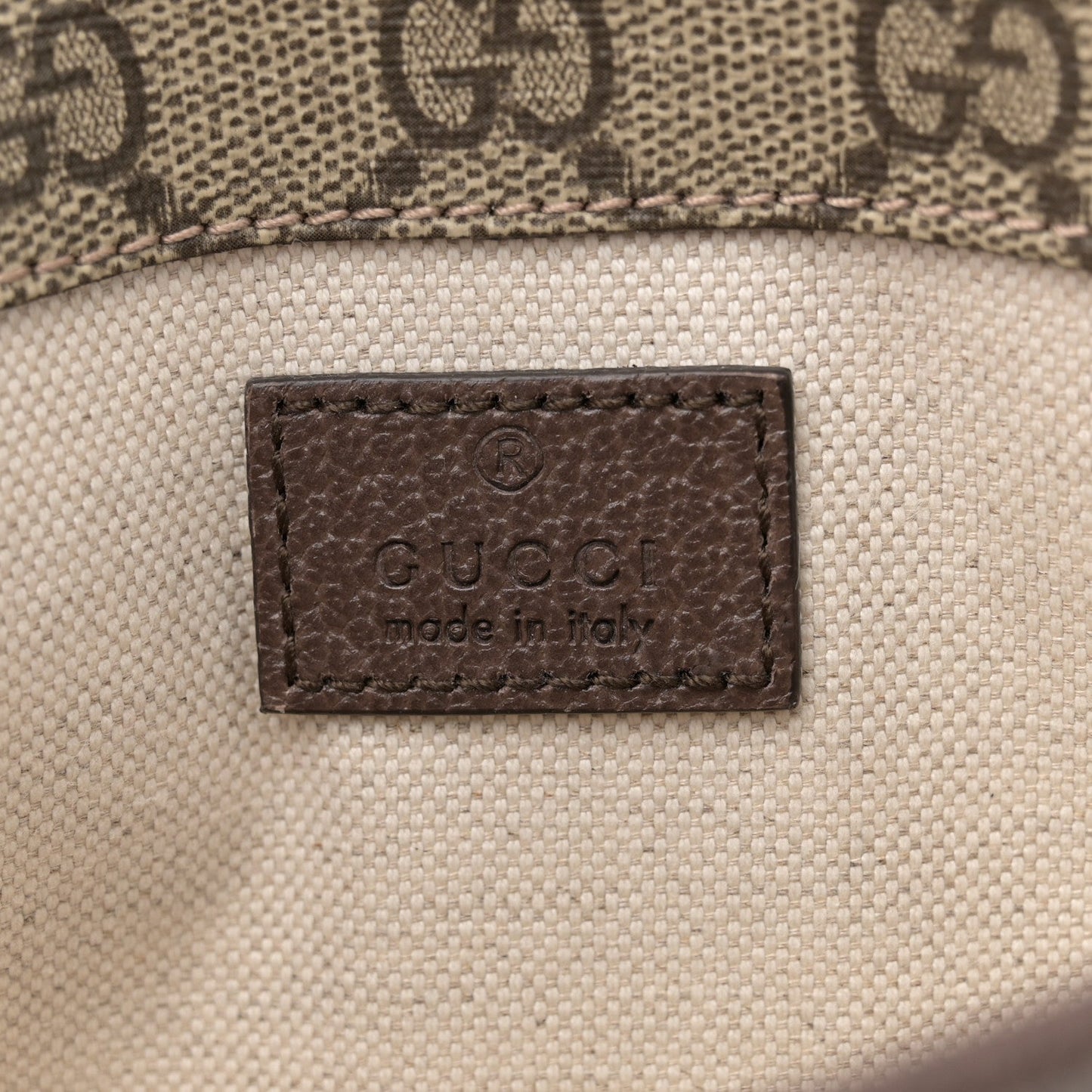 Amelia GG Supreme Monogram Neo      Web Belt Bag Brown