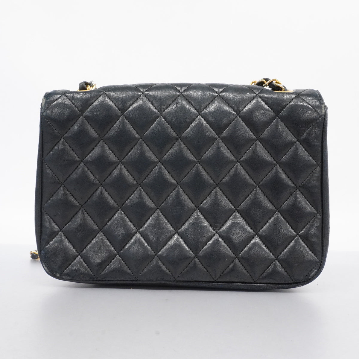 Chanel Shoulder Bag Matelasse Chain Lambskin Black