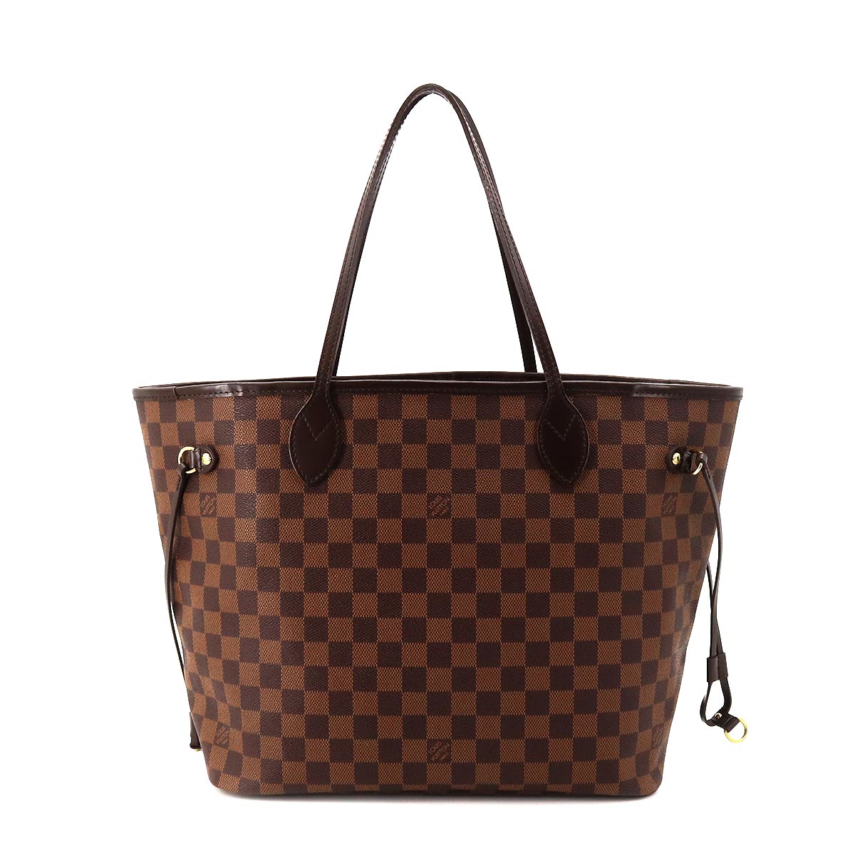 Louis Vuitton Damier Neverfull MM Tote Bag Ebene Cerise Brown