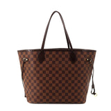 Louis Vuitton Damier Neverfull MM Tote Bag Ebene Cerise Brown