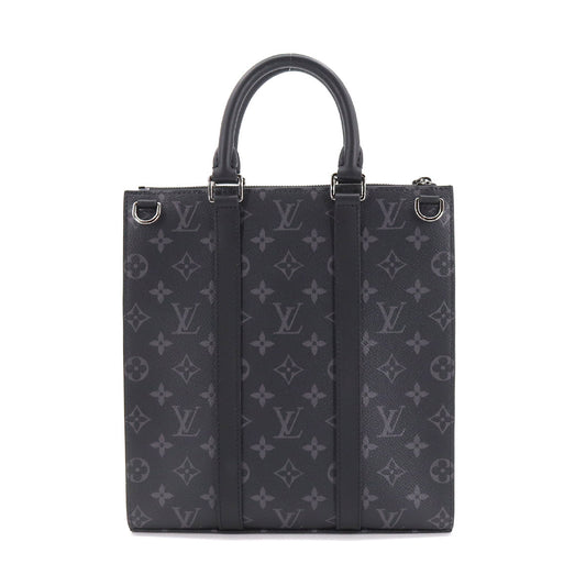 Louis Vuitton Monogram Eclipse Sac Plat Cross 2Way Tote Shoulder Bag Black
