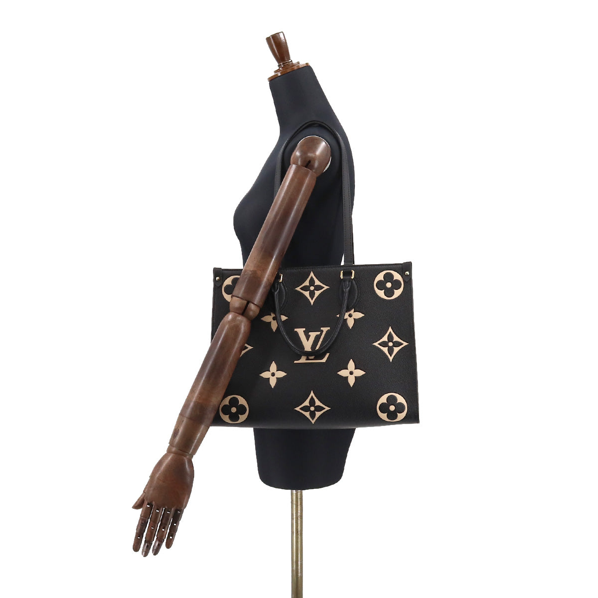 Louis Vuitton Monogram Implant On The Go MM 2Way Tote Shoulder Bag