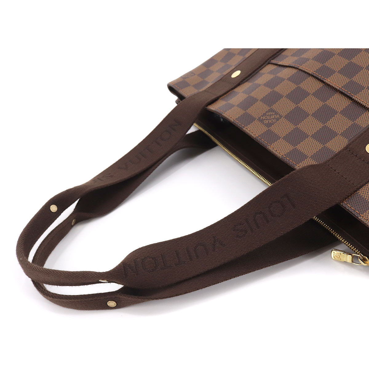 Louis Vuitton Damier Cabas Beaubourg Tote Bag Ebene Gold Metal
