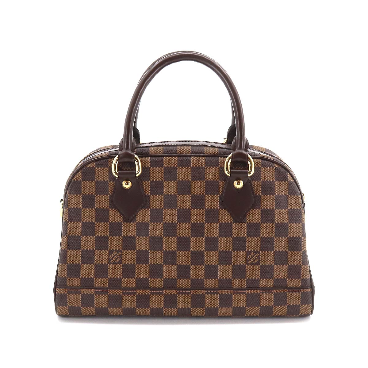 Louis Vuitton Damier Duomo Handbag Ebene Gold Metal Fittings