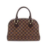 Louis Vuitton Damier Duomo Handbag Ebene Gold Metal Fittings