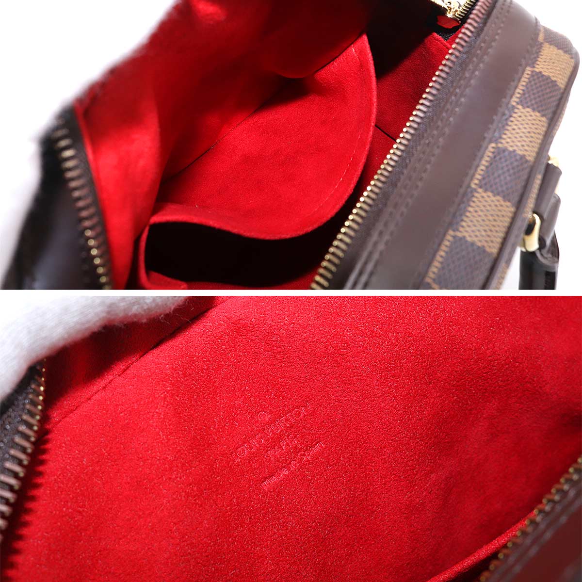 Louis Vuitton Damier Duomo Handbag Ebene Gold Metal Fittings