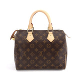 Louis Vuitton Monogram Speedy 25 Hand Bag Brown Gold Hardware