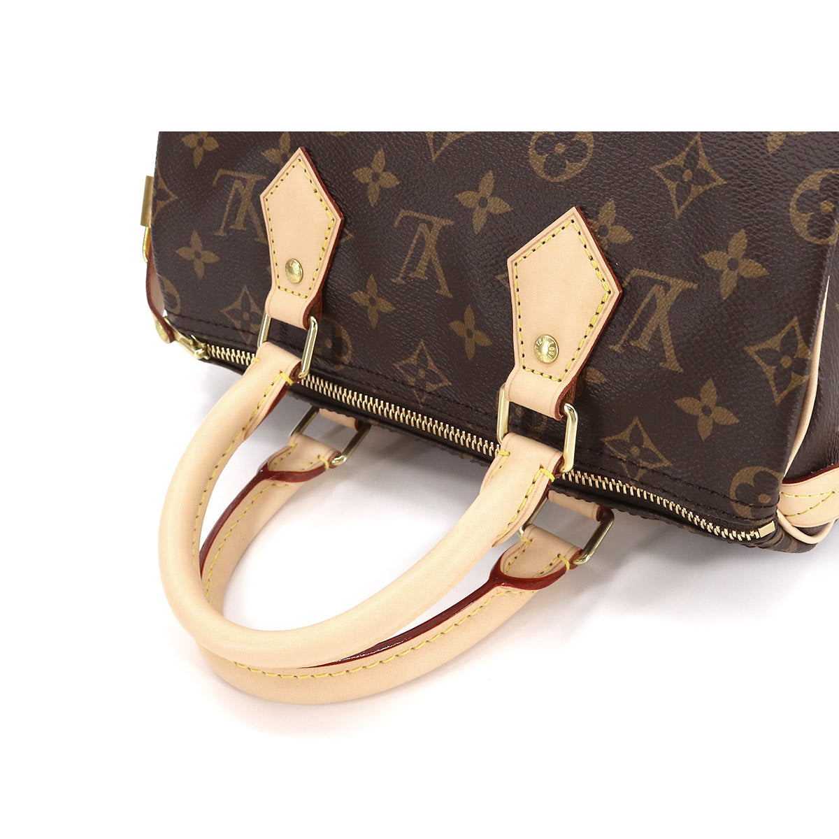 Louis Vuitton Monogram Speedy 25 Hand Bag Brown Gold Hardware