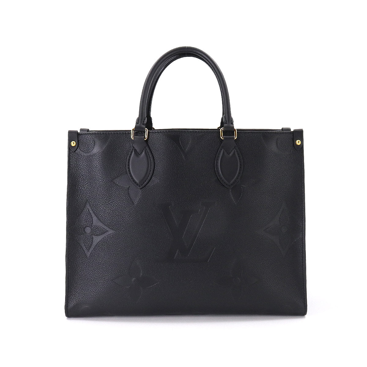 Louis Vuitton Monogram Implant OnTheGo MM Tote Shoulder Bag Noir Black