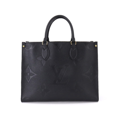 Louis Vuitton Monogram Implant OnTheGo MM Tote Shoulder Bag Noir Black