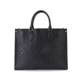 Louis Vuitton Monogram Implant OnTheGo MM Tote Shoulder Bag Noir Black