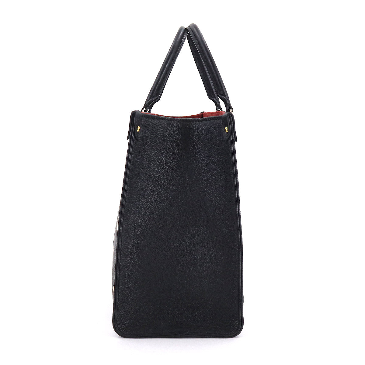 Louis Vuitton Bicolor Monogram Implant On The Go MM 2Way Tote Shoulder Bag Black Beige