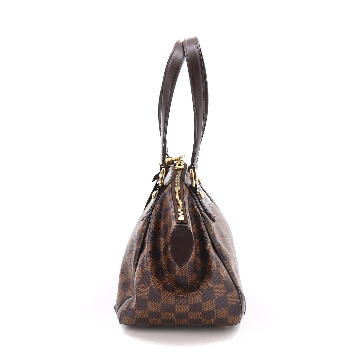 Louis Vuitton Damier Verona PM Hand Bag Ebene Brown Gold Hardware