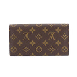 Louis Vuitton Monogram Portefeuille Sarah Folio Long Wallet Brown