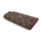 Louis Vuitton Monogram Portefeuille Sarah Folio Long Wallet Brown