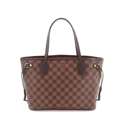 Louis Vuitton Damier Neverfull PM Tote Bag Brown Gold Hardware
