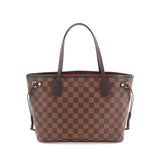 Louis Vuitton Damier Neverfull PM Tote Bag Brown Gold Hardware