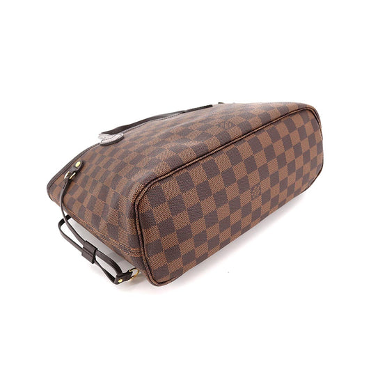 Louis Vuitton Damier Neverfull PM Tote Bag Brown Gold Hardware