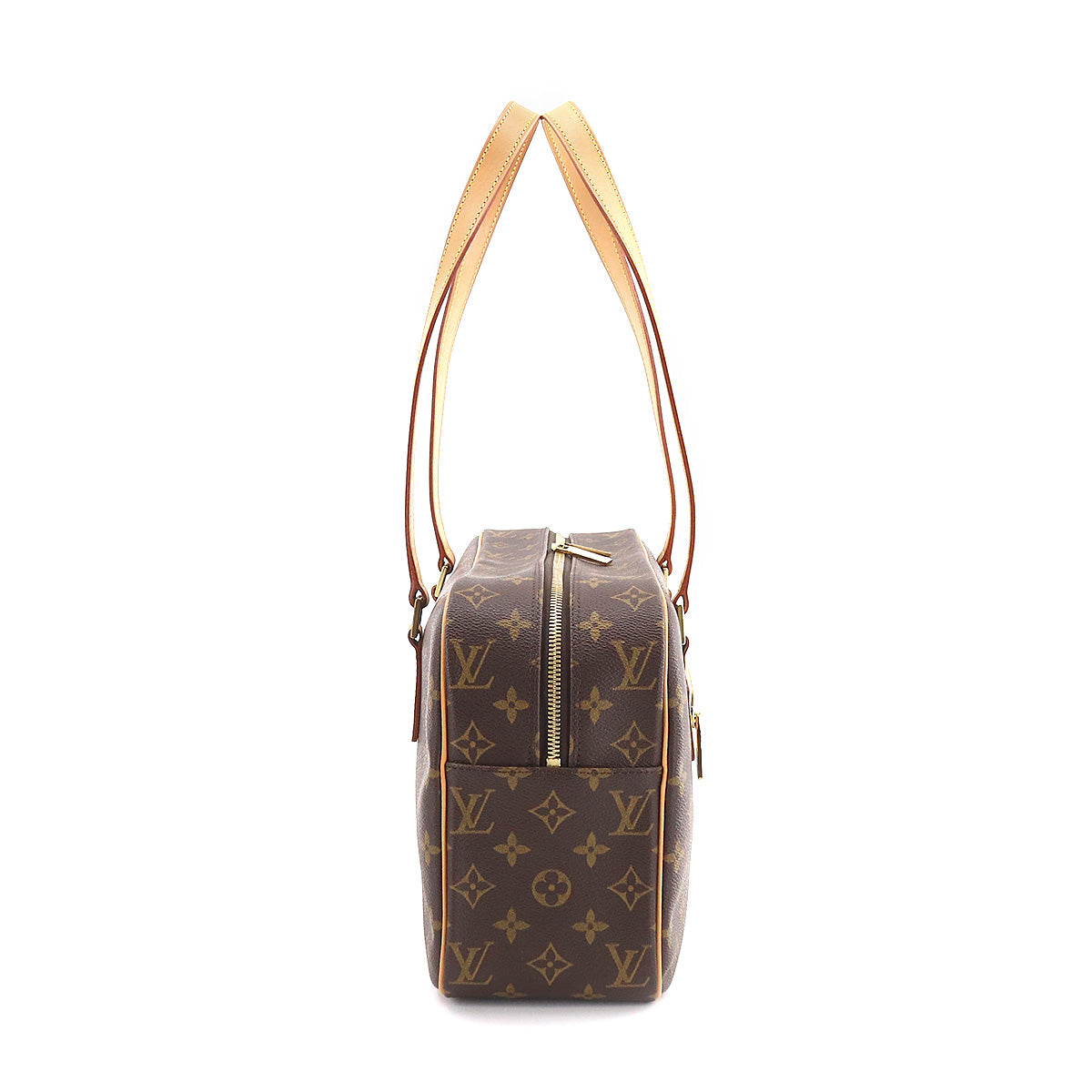 Louis Vuitton Monogram Cite GM Shoulder Bag Brown