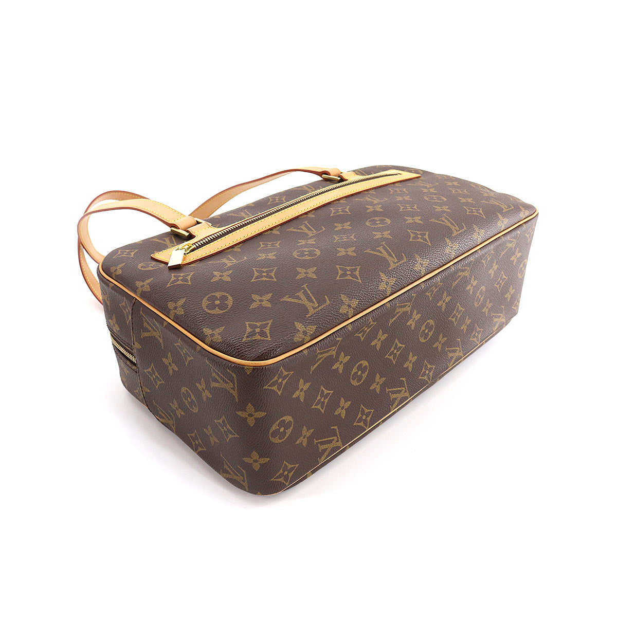 Louis Vuitton Monogram Cite GM Shoulder Bag Brown