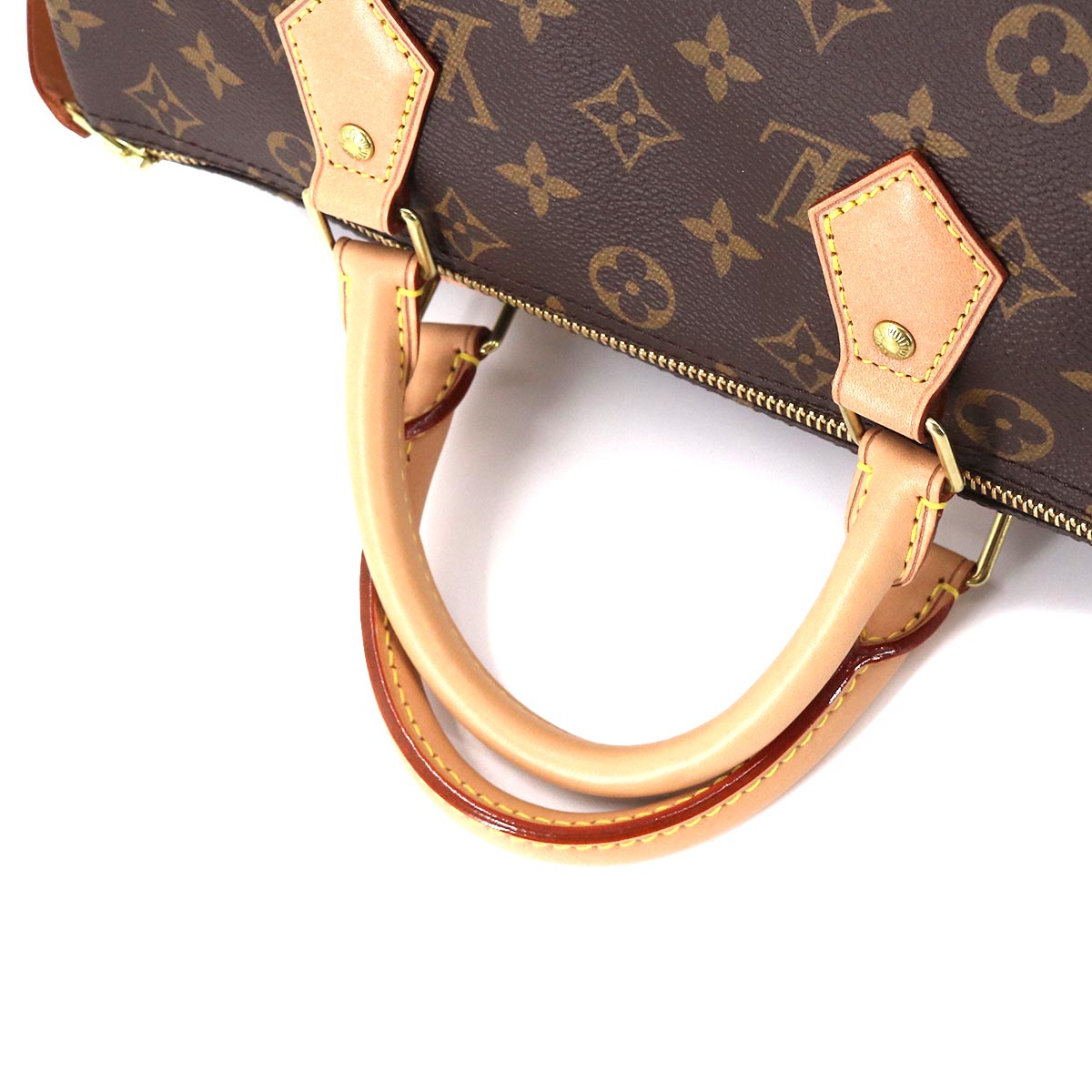 Louis Vuitton Monogram Speedy 30 Hand Bag Brown Gold Hardware