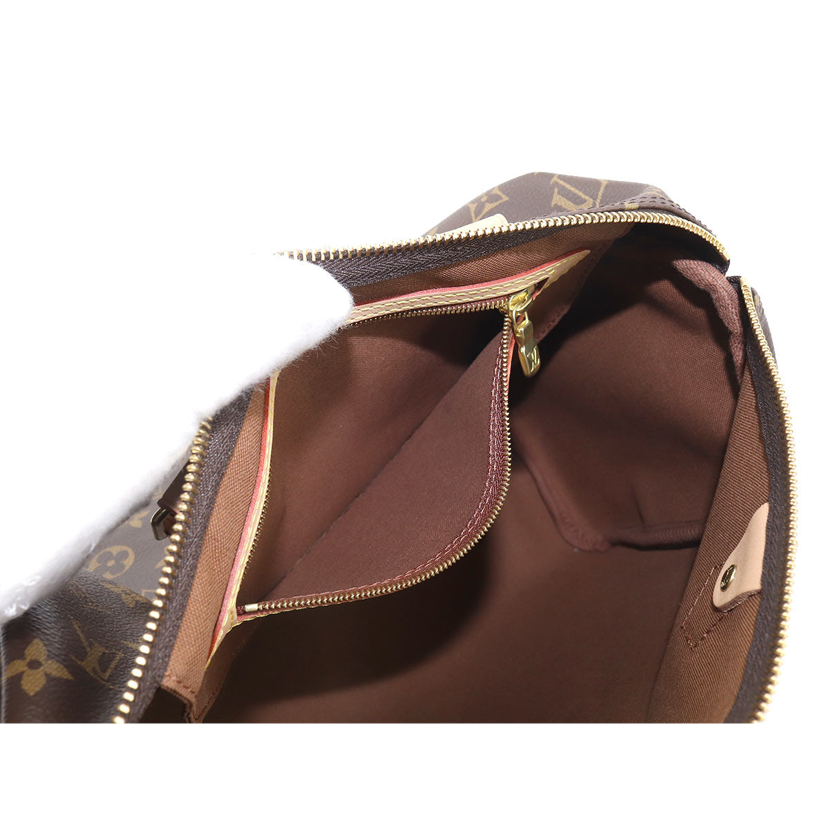 Louis Vuitton Monogram Speedy 30 Hand Bag Brown Gold Hardware