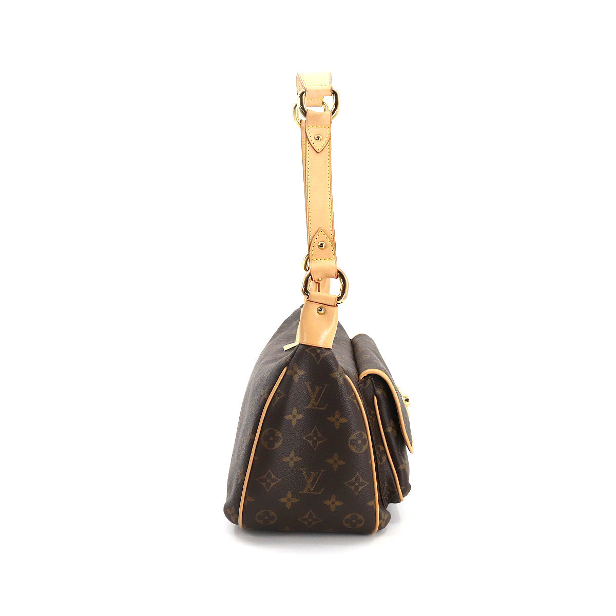 Louis Vuitton Monogram Tikal GM Shoulder Bag Brown Gold Hardware