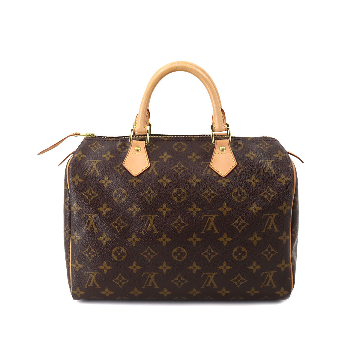 Louis Vuitton Monogram Speedy 30 Hand Bag Brown Gold Hardware