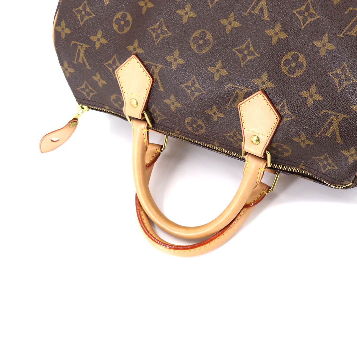 Louis Vuitton Monogram Speedy 30 Hand Bag Brown Gold Hardware