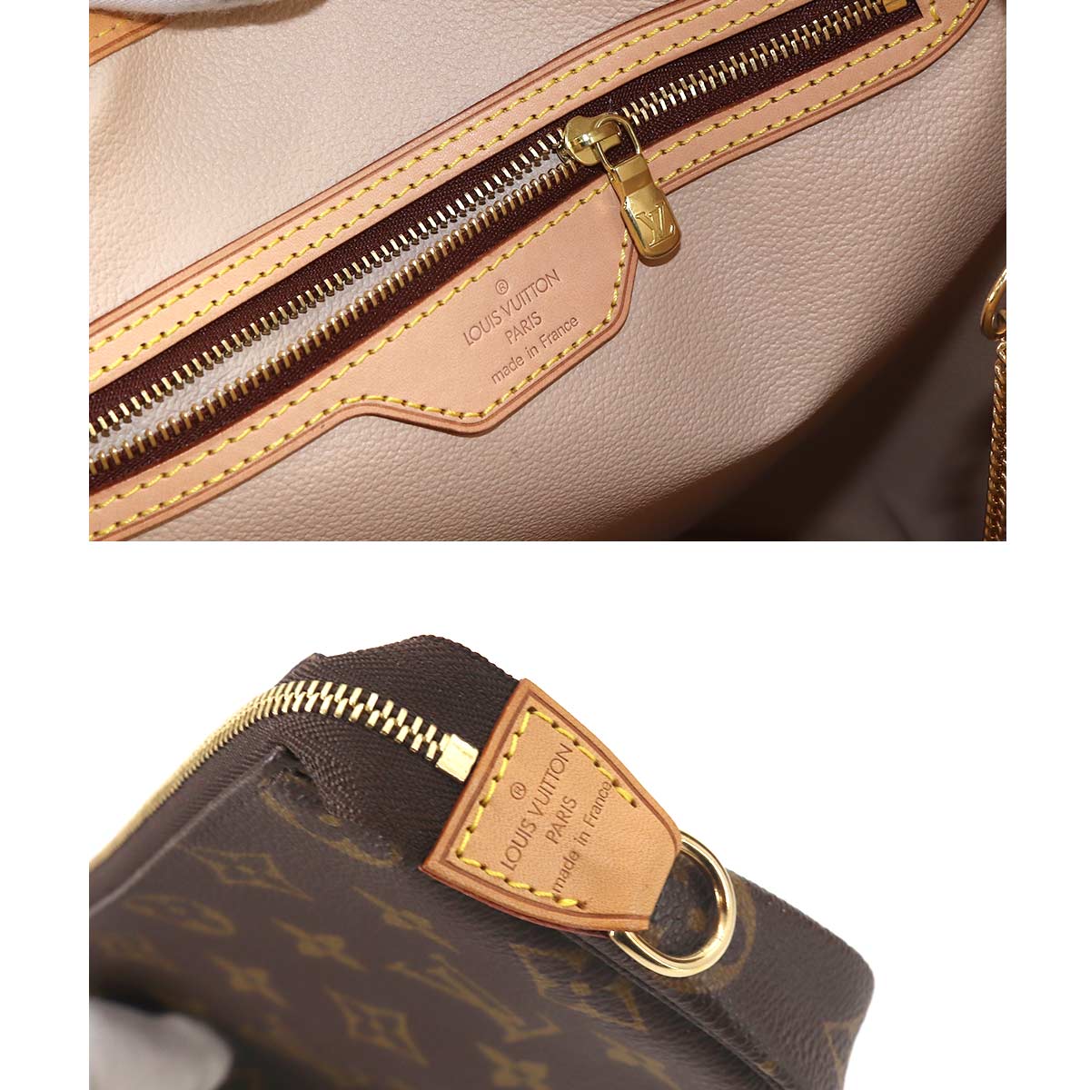 Louis Vuitton Monogram Bucket GM Tote Bag Brown