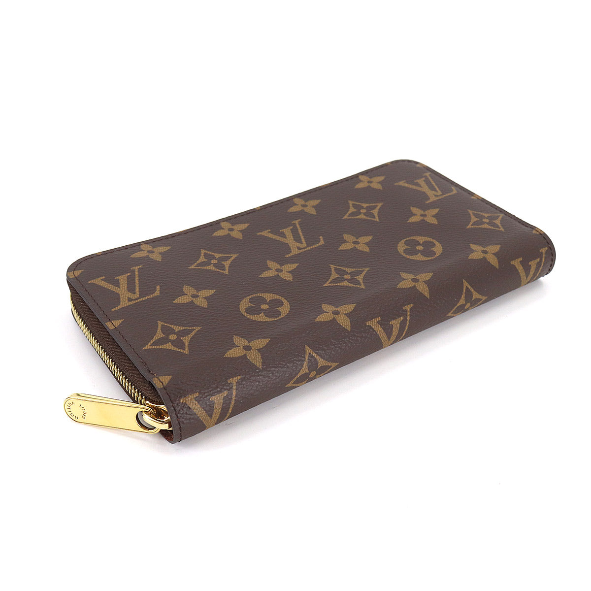 Louis Vuitton Monogram Zippy Round Zipper Long Wallet Brown