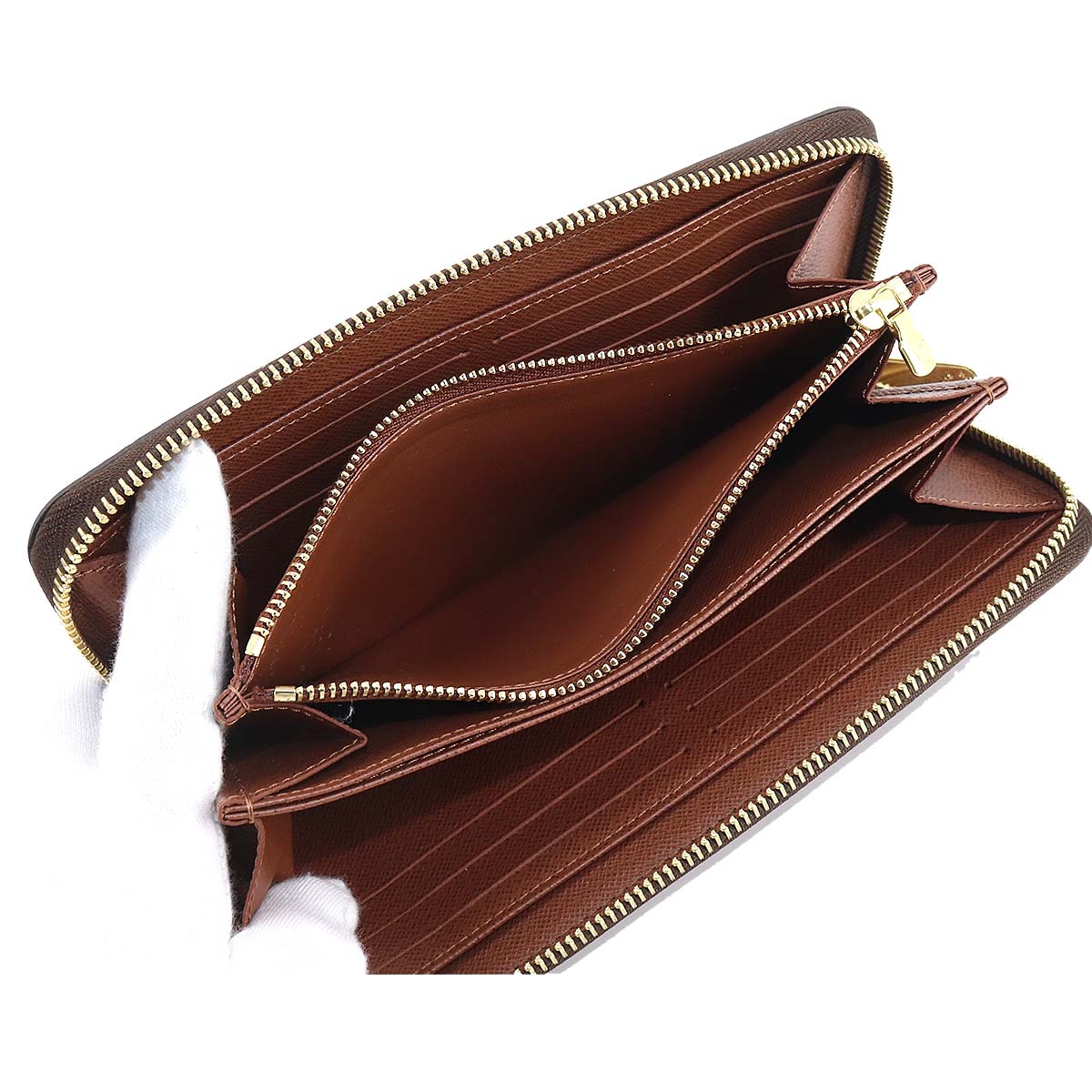 Louis Vuitton Monogram Zippy Round Zipper Long Wallet Brown