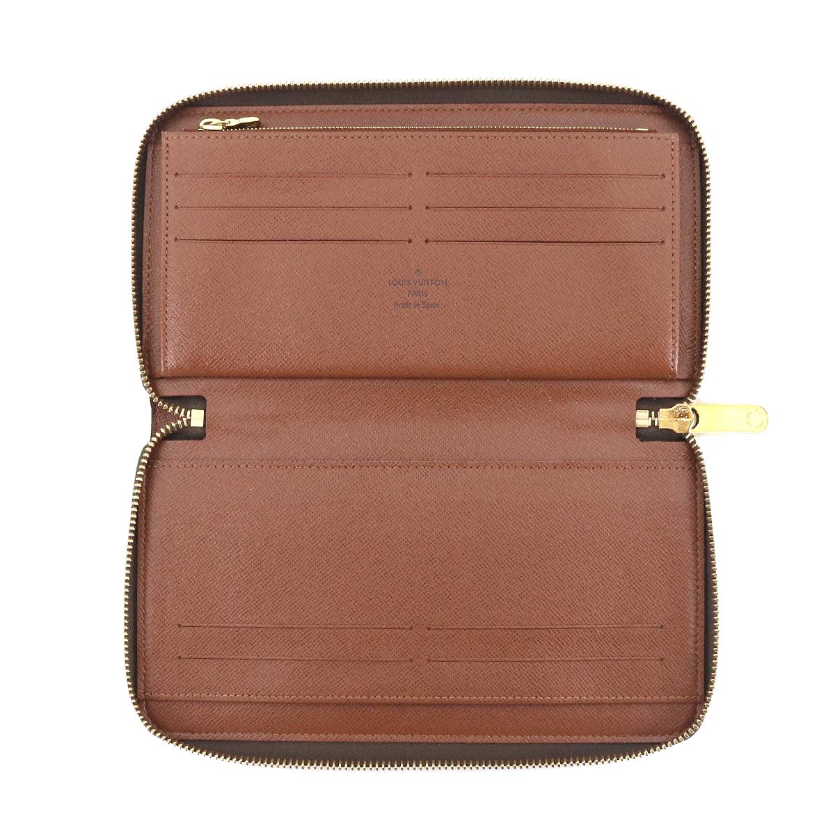 Louis Vuitton Monogram Zippy Organizer Round Zipper Long Wallet Brown