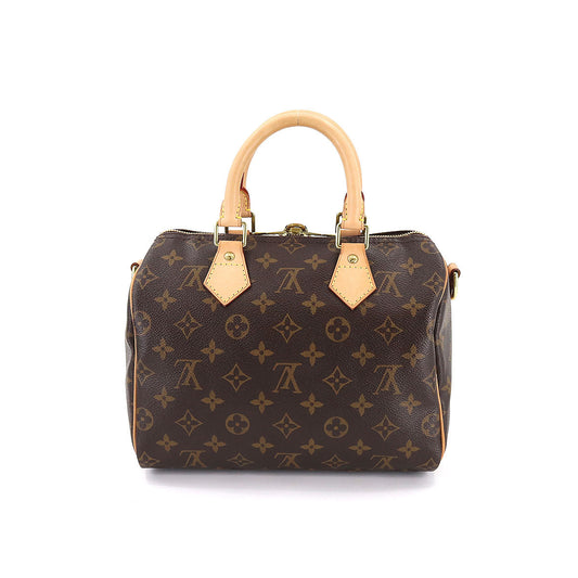 Louis Vuitton Monogram Speedy Bandouliere 25 2Way Shoulder Bag Brown