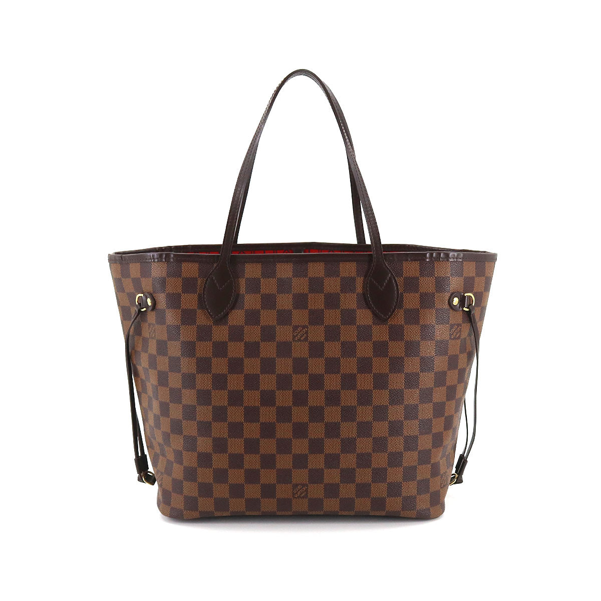 Louis Vuitton Damier Neverfull MM Tote Bag Ebene Brown