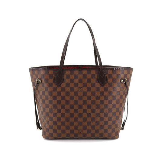 Louis Vuitton Damier Neverfull MM Tote Bag Ebene Brown