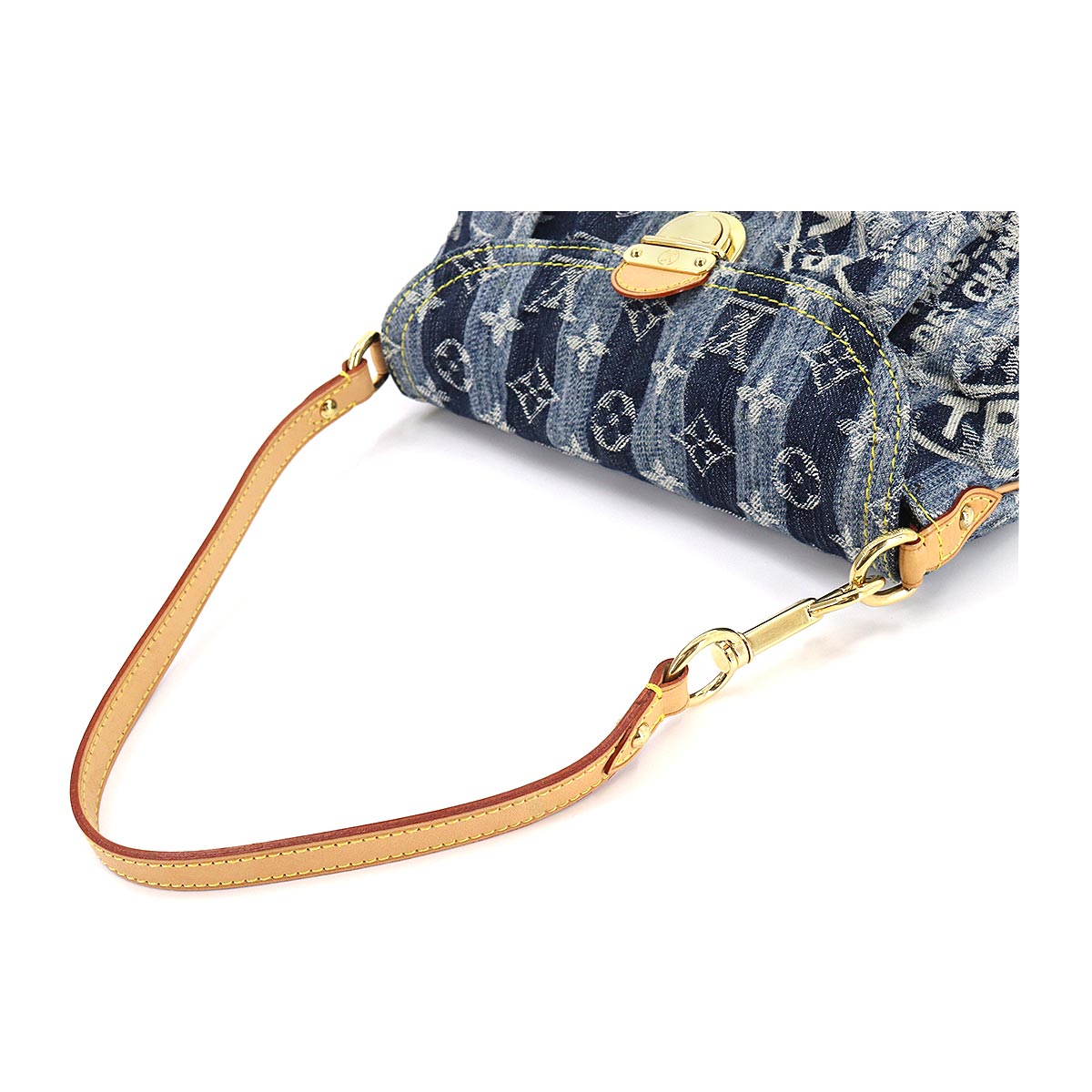Louis Vuitton Monogram Denim Mini Pleaty Raye Shoulder Bag