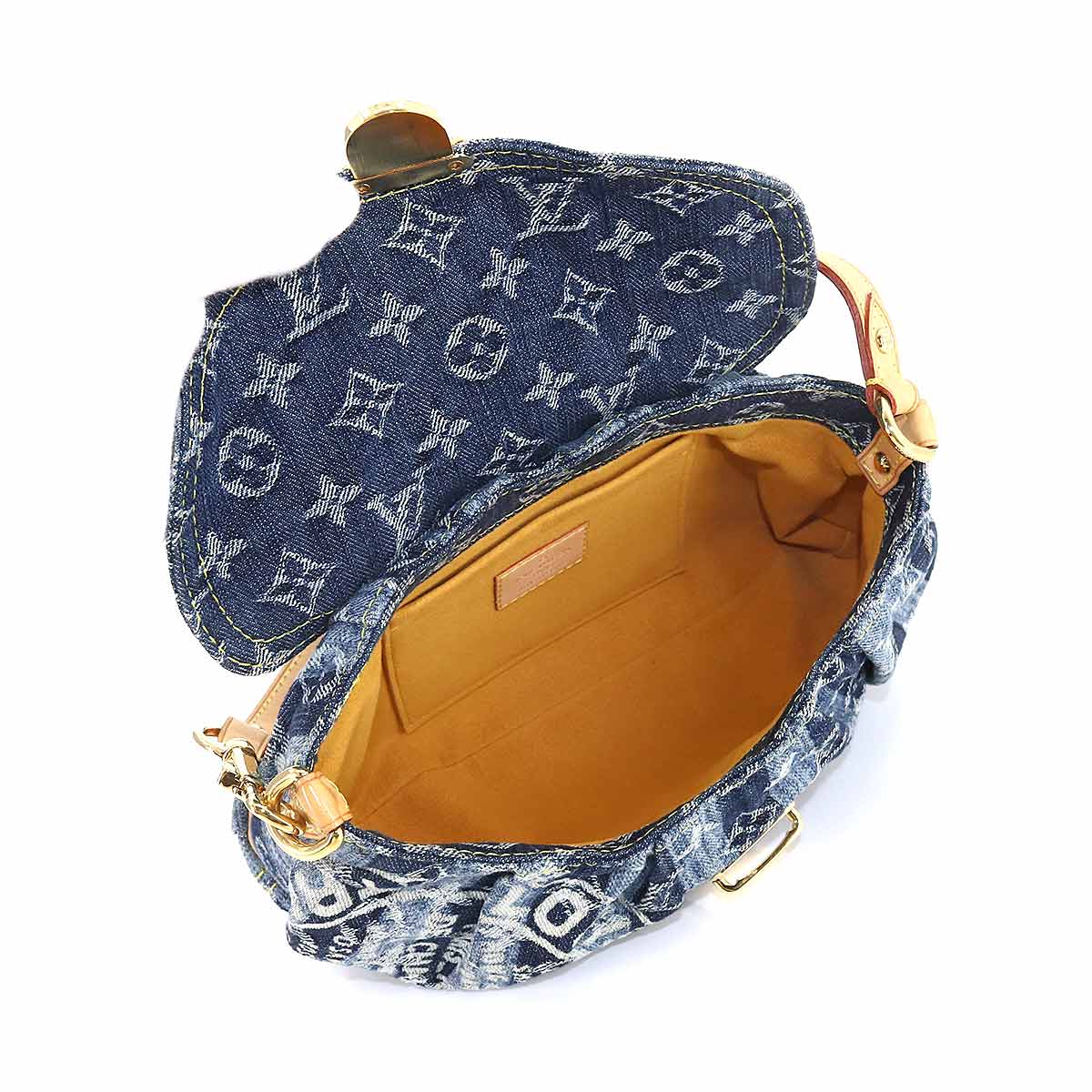 Louis Vuitton Monogram Denim Mini Pleaty Raye Shoulder Bag