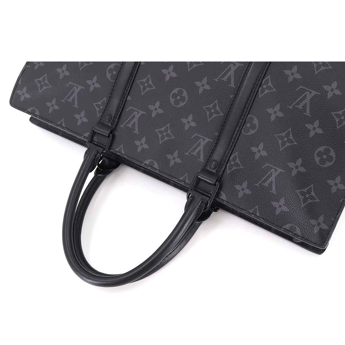 Louis Vuitton Monogram Eclipse Sac Plat Horizontal Zip Business Bag