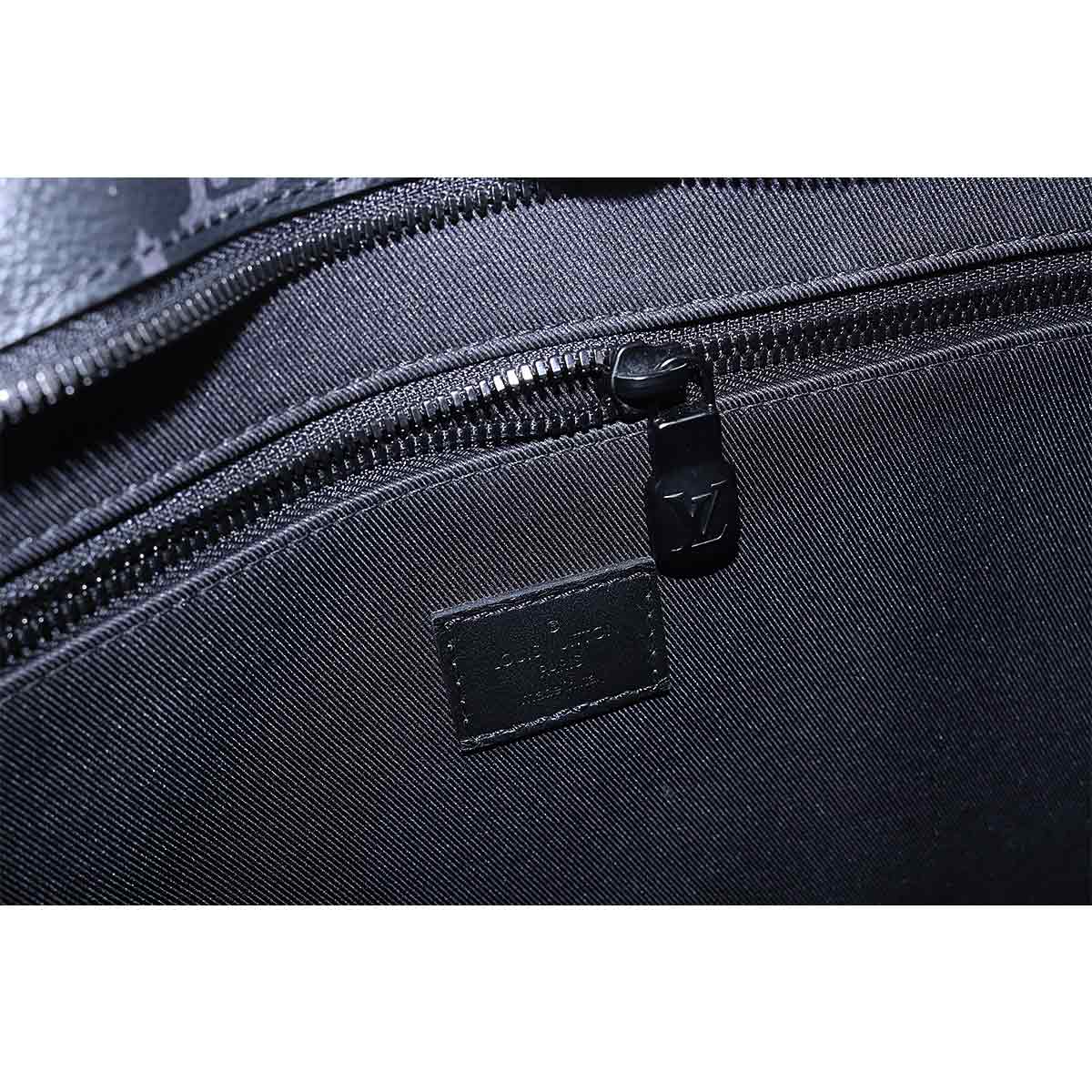 Louis Vuitton Monogram Eclipse Sac Plat Horizontal Zip Business Bag
