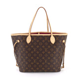 Louis Vuitton Monogram Neverfull MM Tote Bag Brown Pivoine